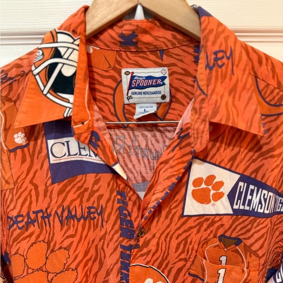 Reyn Spooner Orange Clemson Tigers Button Down Shirt - Picture 3 of 6